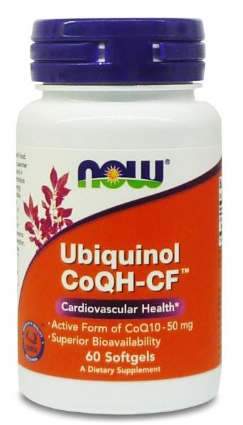 Убихинол, форма Q10, 50 или 100 мг, Ubiquinol, Kaneka QH, Now Foods (Нау фудс), 60 капсул