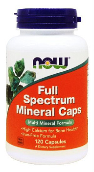 Минеральный комплекс, минералы и витамин Д, Full Spectrum Minerals, Now Foods (Нау фудс), 120 капсул