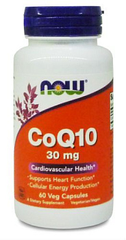 Коэнзим Q10 (Coenzyme Q10), 30 мг, Now Foods (Нау фудс), 60 капсул