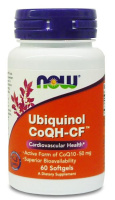 Убихинол, форма Q10, 50 или 100 мг, Ubiquinol, Kaneka QH, Now Foods (Нау фудс), 60 капсул